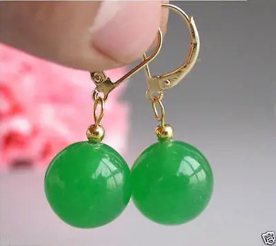 Лидер продаж! Новые модные серьги с зелеными бусинами AAA + Естественный идеально