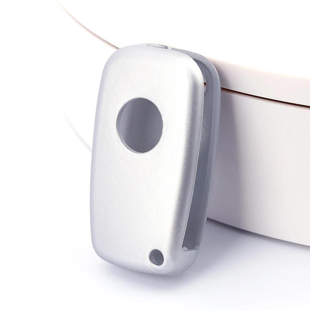 Модный металлический Серебряный 3 кнопки силиконовый резиновый автомобильный