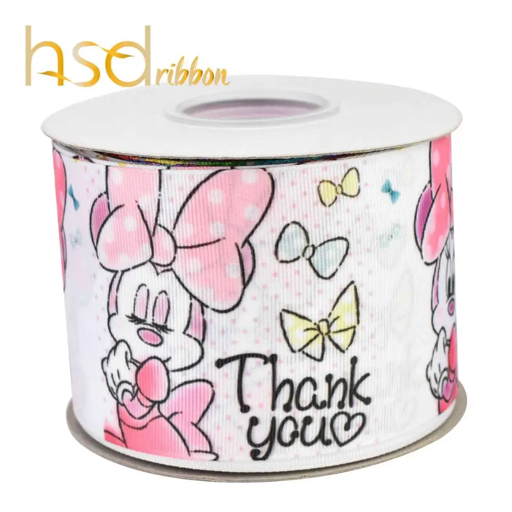 HSDRibbon 22 мм 38 мм 50 мм 75 мм Печатные HT Grosgrain ленты 50 ярдов/рулон - Цвет: 6