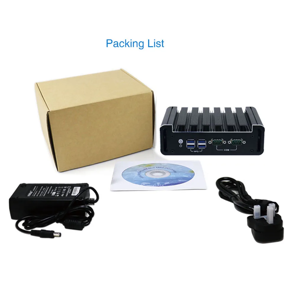 Minisys безвентиляторный промышленный компьютер Linux Intel Core i7 7500u 4 k Mini PC двухканальный