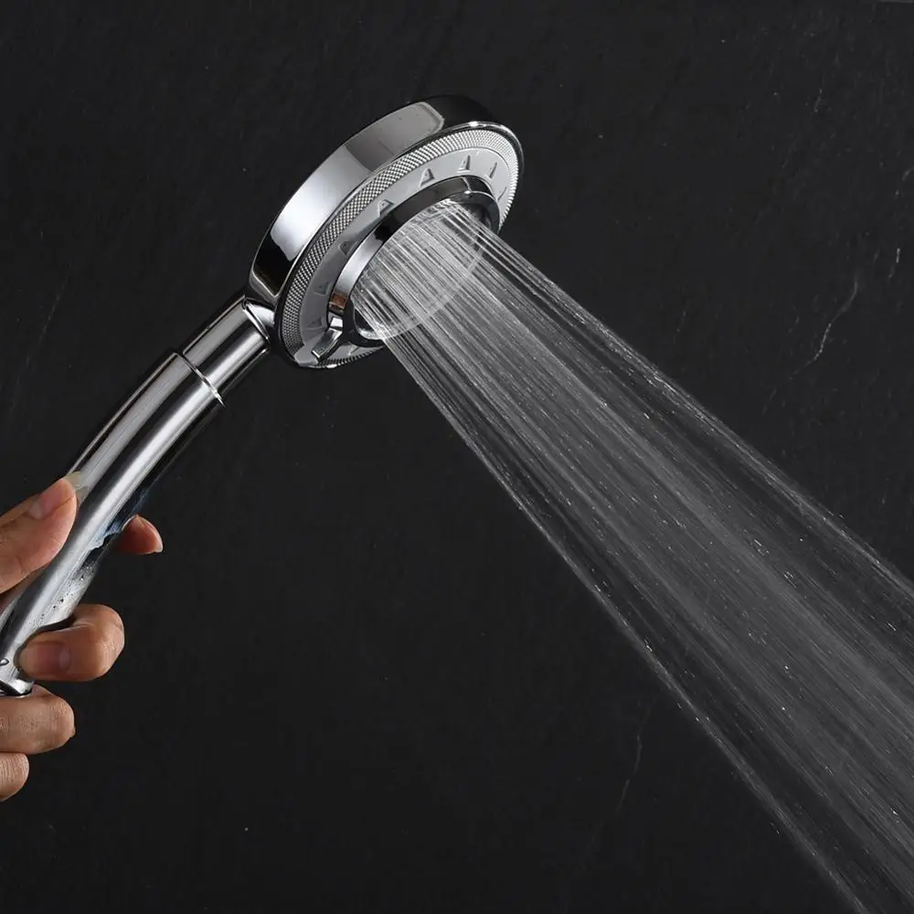 

Free shipping ABS chrome water saving pressure boost handheld shower Spa water pressure shower head Detachable can be cleaned