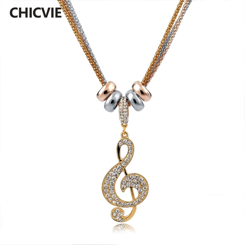 

CHICVIE Crystal nigerian beads Maxi Necklaces & Pendant For Women couples Ethnic Jewelry Gold color Long Statement love Necklace