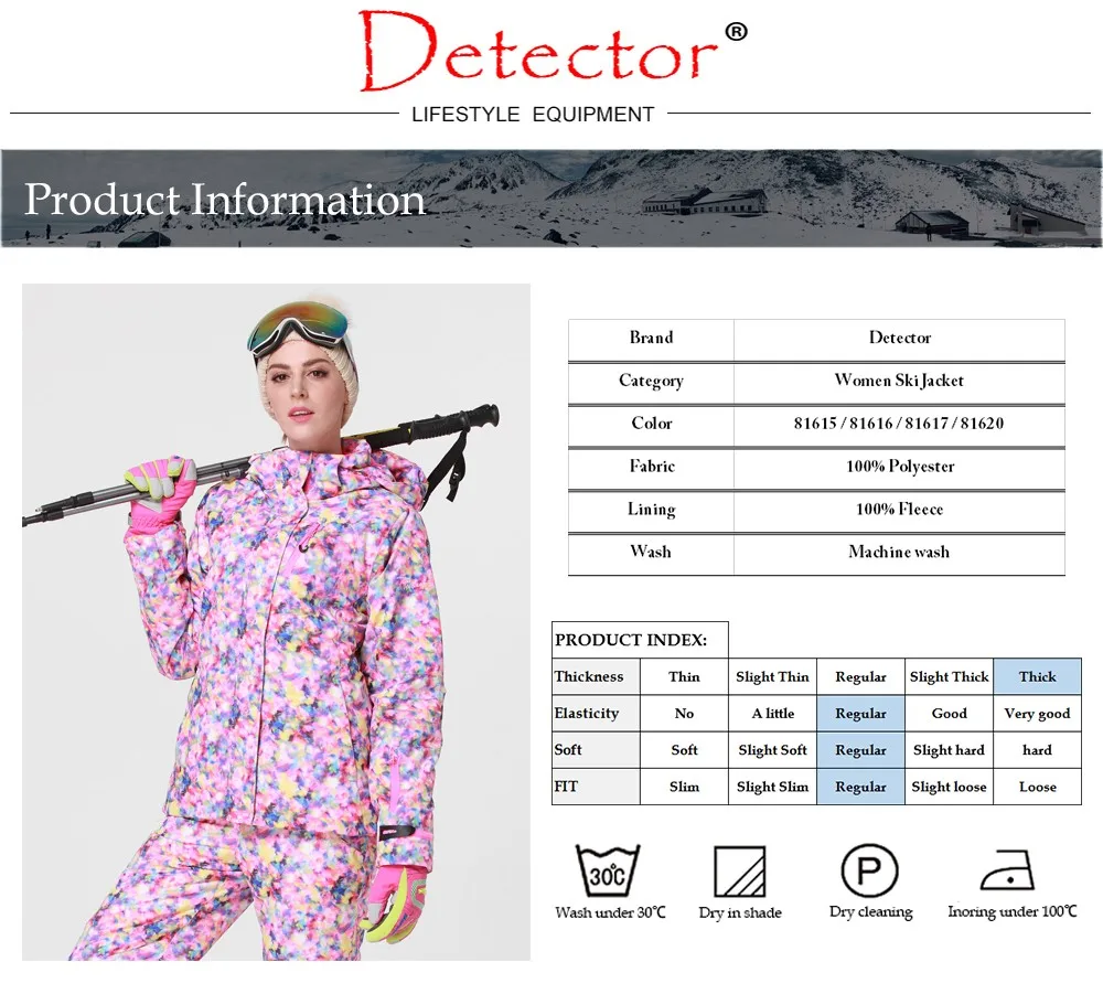 Dropshipping new Brand snow jacket waterproof windproof thermal coat hiking camping cycling jacket winter ski jacket Women