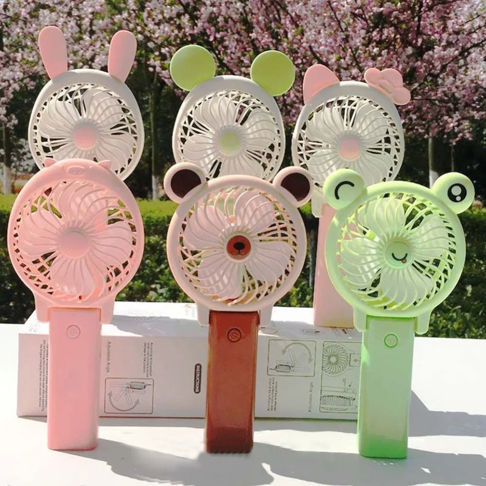 USB Портативный Прекрасный мультфильм животных ручной мини складной веер