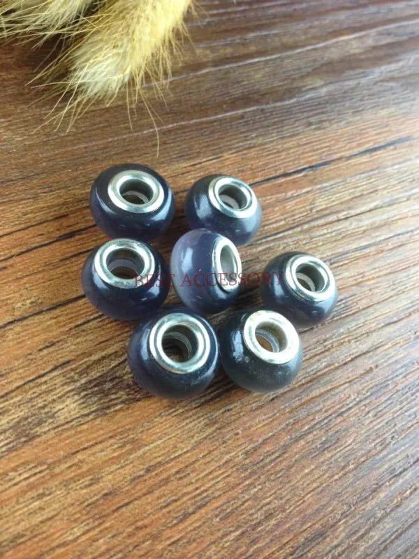 

Opal Cats Eye Large Hole Stone Charm Beads! 50pcs 9*14mm Dark Purple Big Hole Spacer Beads Fit European Jewelry Craft Making