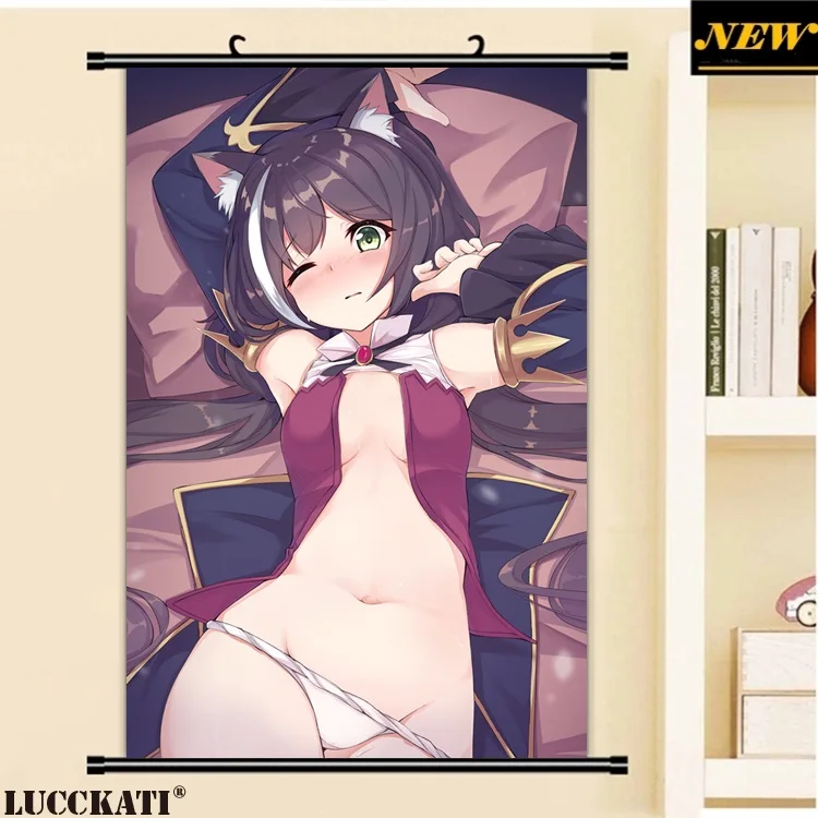 40X60 см принцесса подключения re dive Kyaru животное ухо бикини хвост попка Сексуальная лоли камушки Мультфильм Аниме прокрутки холст живопись плакат - Цвет: N