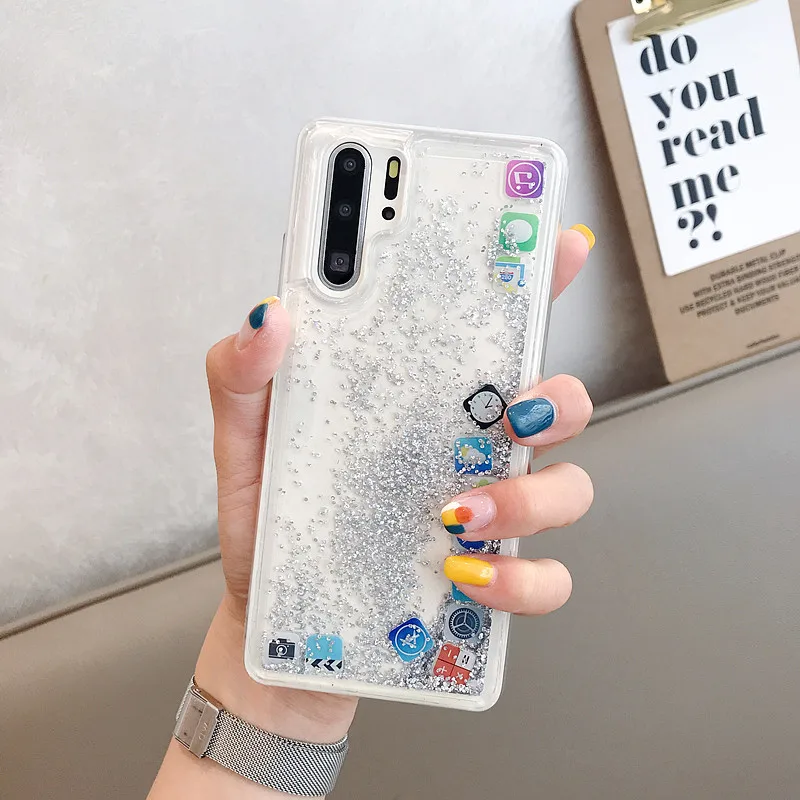 Чехол DIS с динамическим зыбучим песком чехол для телефона huawei P20 P30Lite P30Pro P20Plus Nova3e 4e