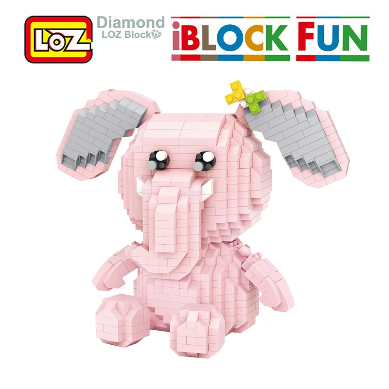 LOZ слон Monckeychi алмазные блоки игрушки Миниатюрные строительные фигурки I Block Fun