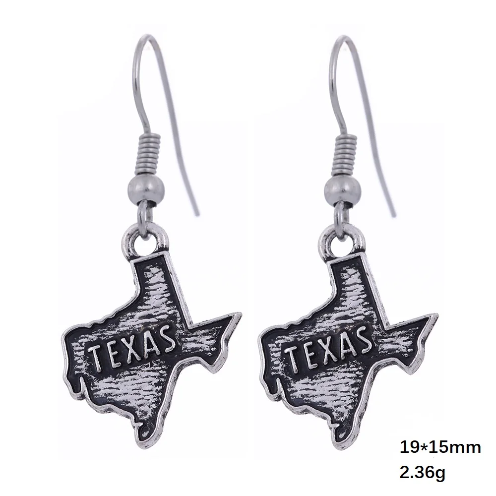 Рыбий крючок карта штатов США серьги и подвески из Техаса подвеска два типа