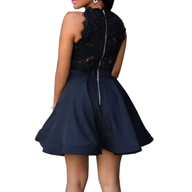 Новейший дизайн сексуальное женское осенне-летнее кружевное платье женские