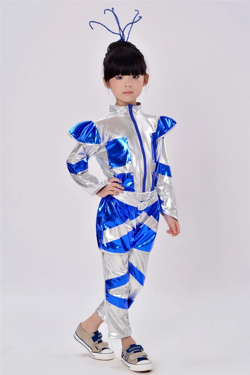 2019 New Kids Animation Drama Robot Dance Costumes Boys Girls Astronaut Space Suit Unisex 110-150cm Cosplay |
