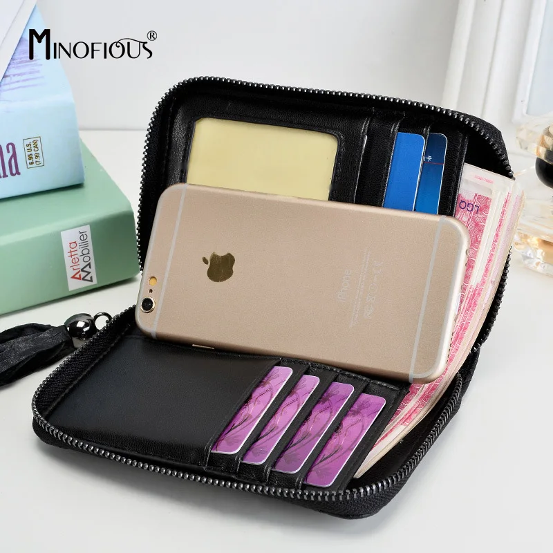 MINOFIOUS женский короткий однотонный кошелек мягкий из натуральной кожи модный