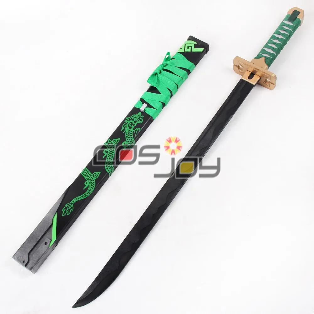 Cosjoy 4" OW Genji Воробей кожа длинный меч в ножнах Cosply Prop-1395