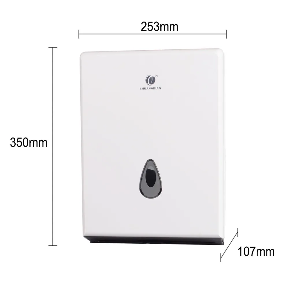 

Wall Mounted Multifold Paper Tissue Dispenser Paper Towel Dispenser Box Cover Rest Room Waterproof Toilet Paper Holder