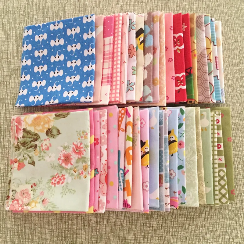 Teramila Cotton Fabrics 10 Pieces 20cmx20cm Charm Packs Patchwork Quilting Stash Tissue Cloth No Repeat Design Twill|cotton fabric 10|charm