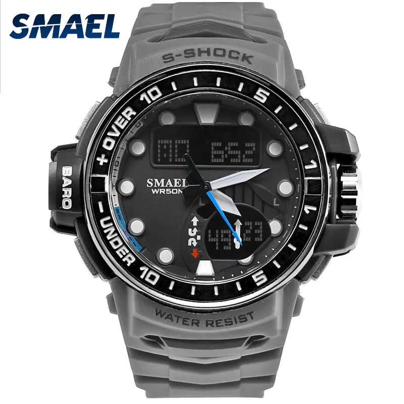 SMAEL Watch Men for Sports Alarm Waterproof Automatic Date Original Mechanical Genuine Hot 1626 Male Clock Sport Watches LED Man | Наручные