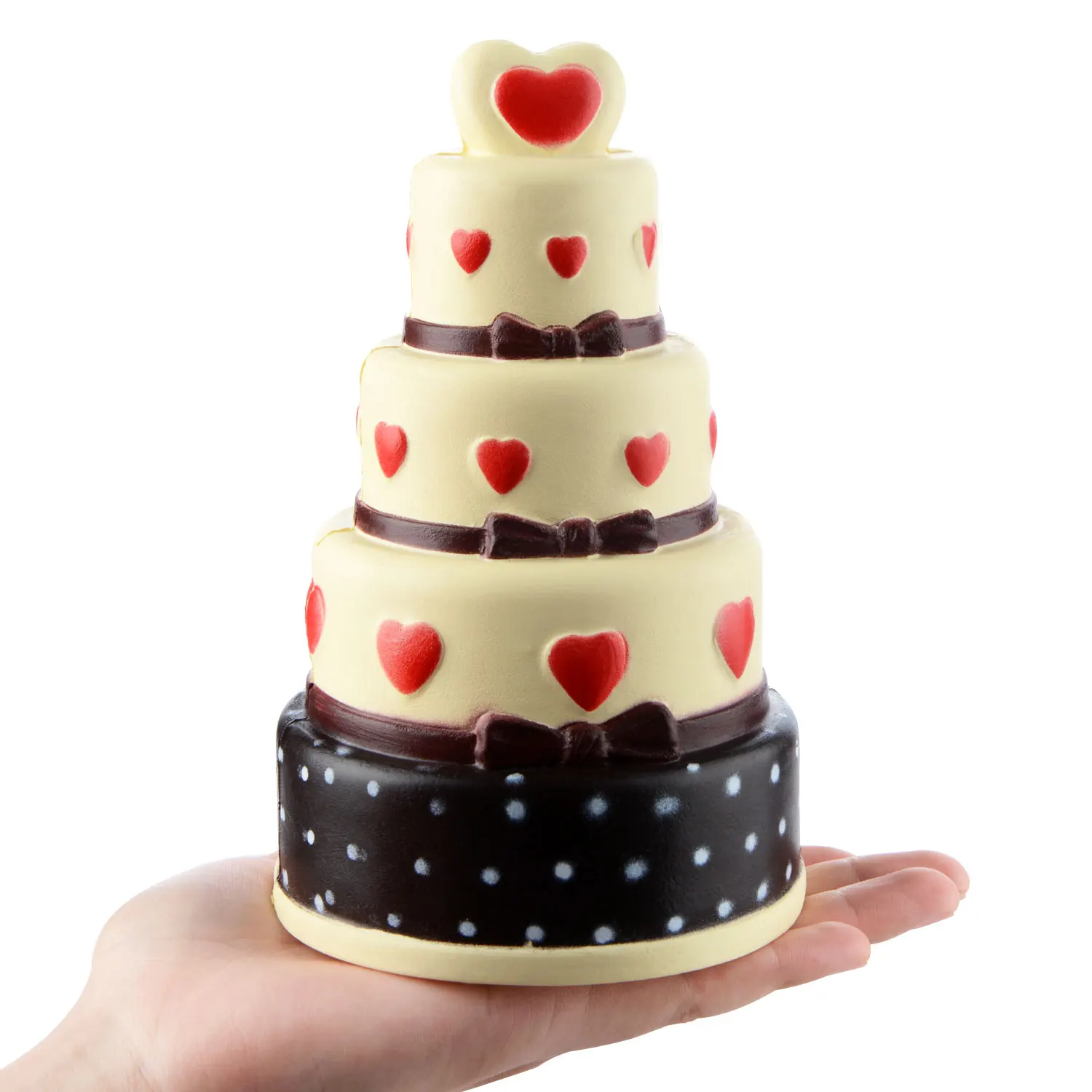 Милые антистрессовые игрушки 17 см сердце торт Squishy медленный рост крем