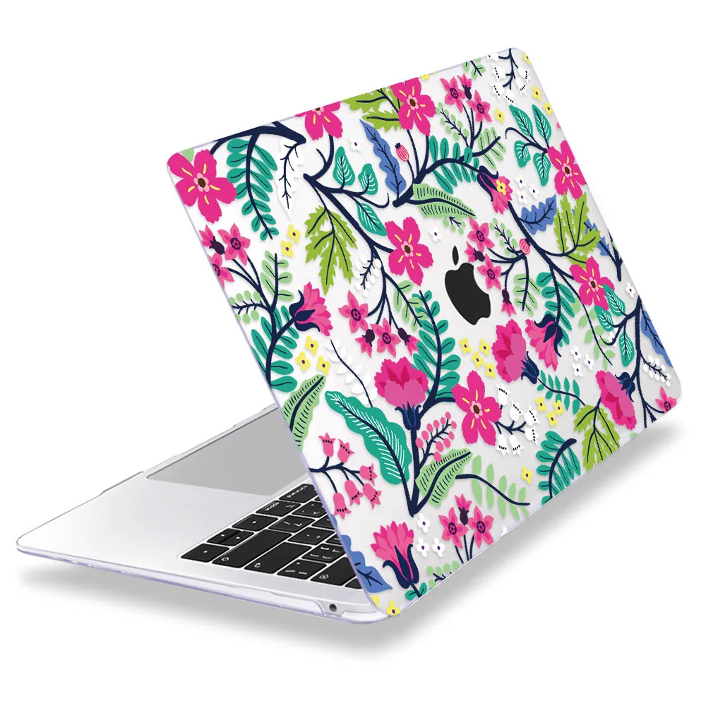 Z138 Чехол Redlai с разноцветными цветами для Macbook Air 13, чехол A1932, A1466, чехол для ноутбука MacBoook Pro 13, 15, 16 дюймов, чехол с сенсорной панелью - Цвет: Z138