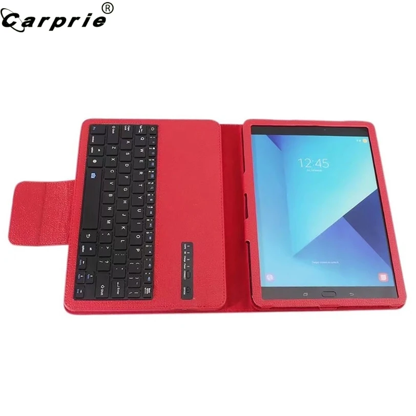 

CAPRPIE Auto Sleep/Wake Leather Case Cover Mini Wireless Keyboard for Samsung Galaxy Tab S3 T820 9.7 Case 907