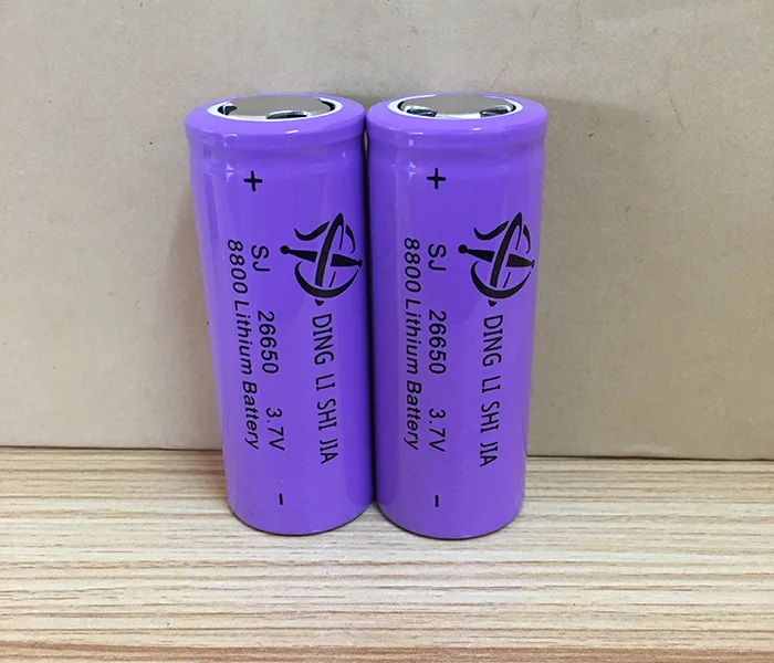 DING LI SHI JIA 4 шт. 26650 аккумуляторная батарея 3,7 V 8800mAh литий-ионная батарея для светодиодный фонарь
