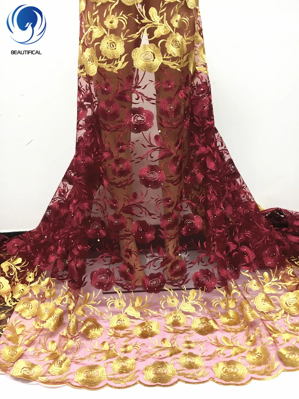 2017 новое поступление африканская кружевная ткань высокого качества чистая