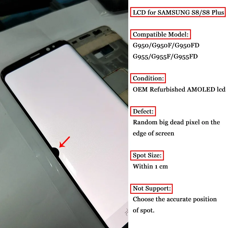 Протестированный дисплей для samsung Galaxy S9 PLUS G960 ЖК с экраном S8 plus G950 G955 дигитайзер S7