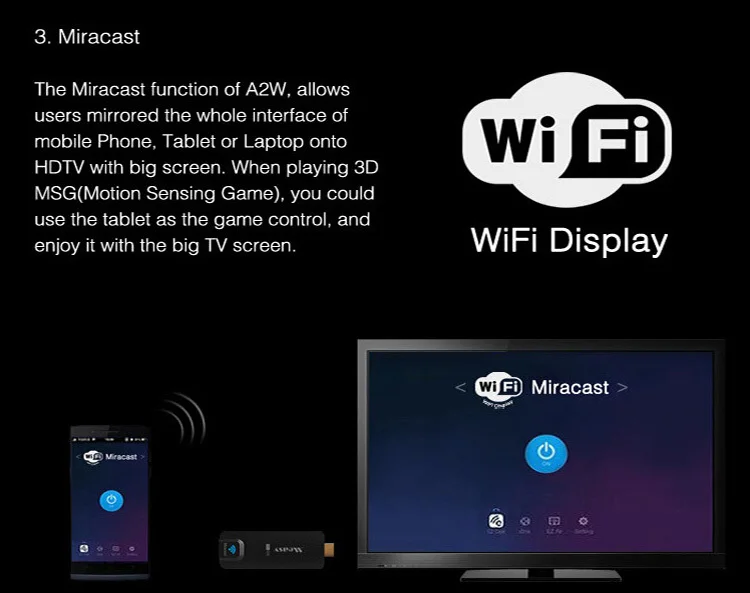 Ключ Ezcast Miracast для Dlna Airplay дисплей HD TV Stick ресивер 1080P беспроводной потоковый