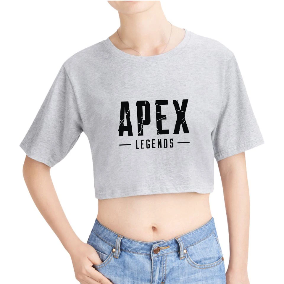 Летние новые удобные Apex футболка Mobile Legends открытый пупок хлопок мальчика/девушки