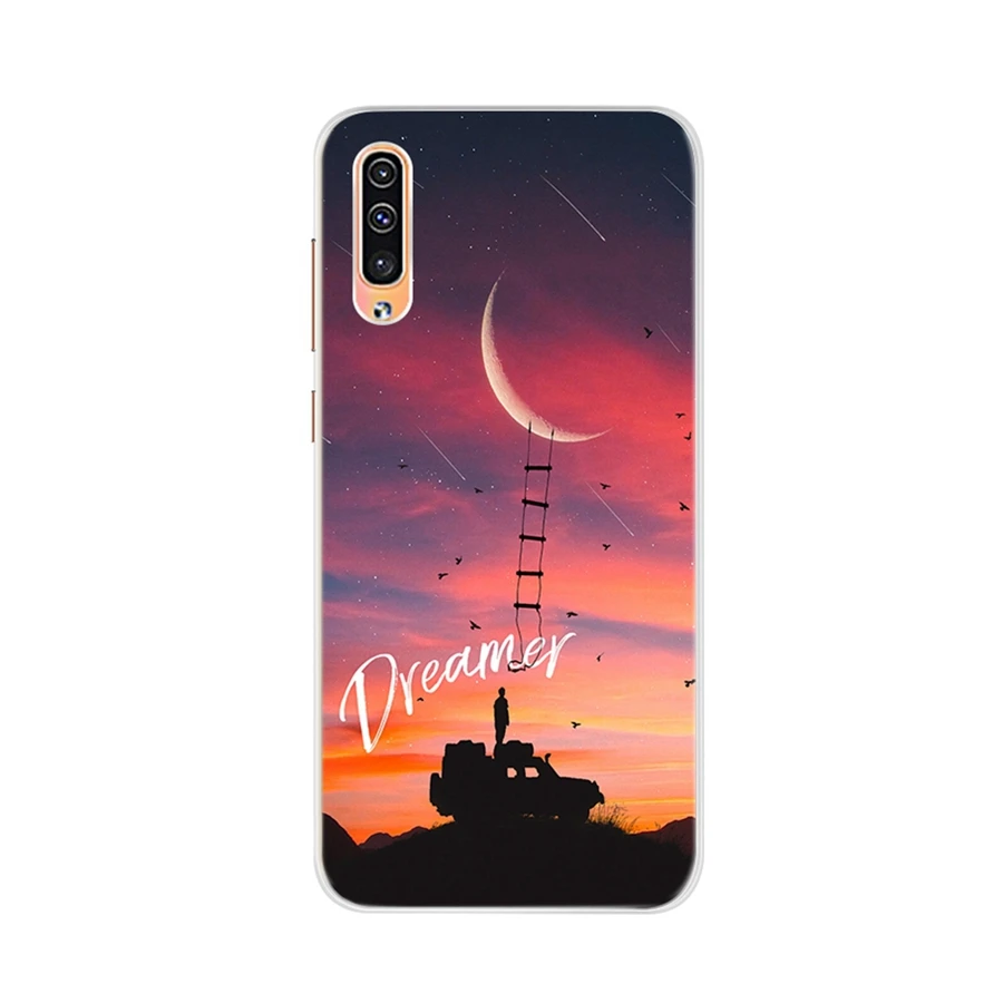 For Phone Case Samsung Galaxy A50 Silicone Soft A505f A505 Cover Coque Cat Cute Back |