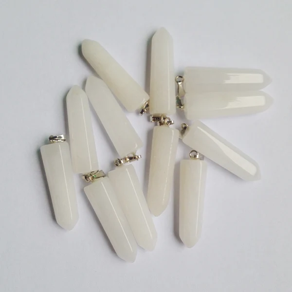 2018 модные горячие продажи натуральный камень шестиугольная колонна Подвески