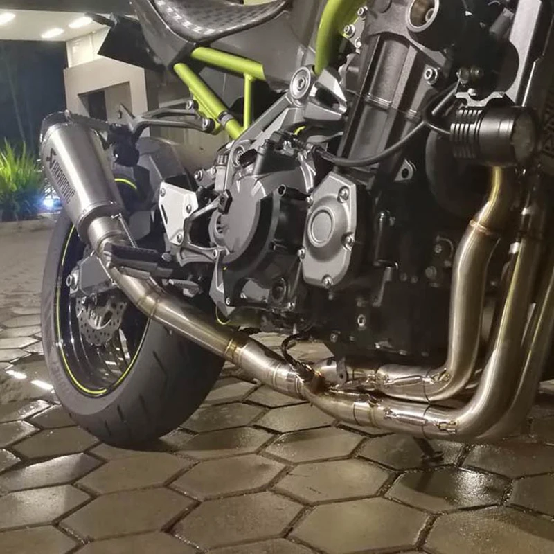 2017 Z900 мотоциклетный выхлопной глушитель труба 304 Нержавеющая сталь Передняя