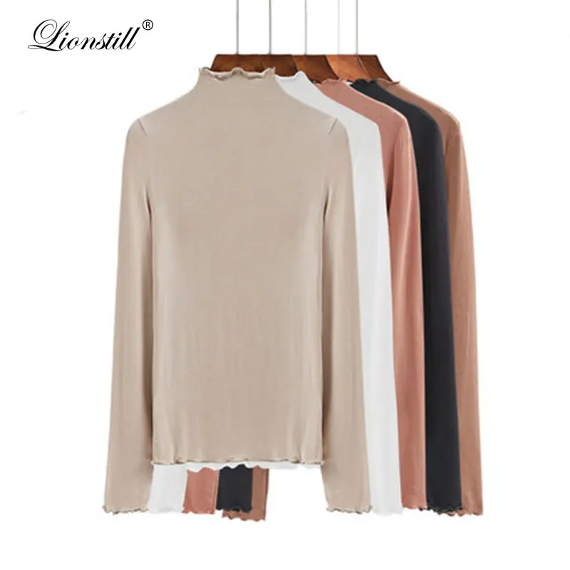 2018 Новый Демисезонный футболка Для женщин модные топы женские длинный рукав