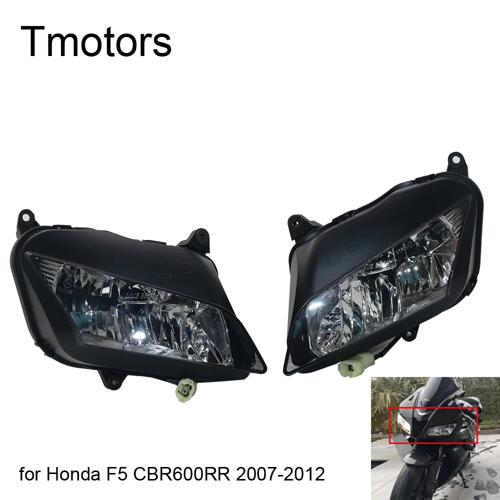 2For 07 12 Honda F5 CBR600RR CBR 600 RR передний головной светильник для мотоцикла фара в сборе 2007