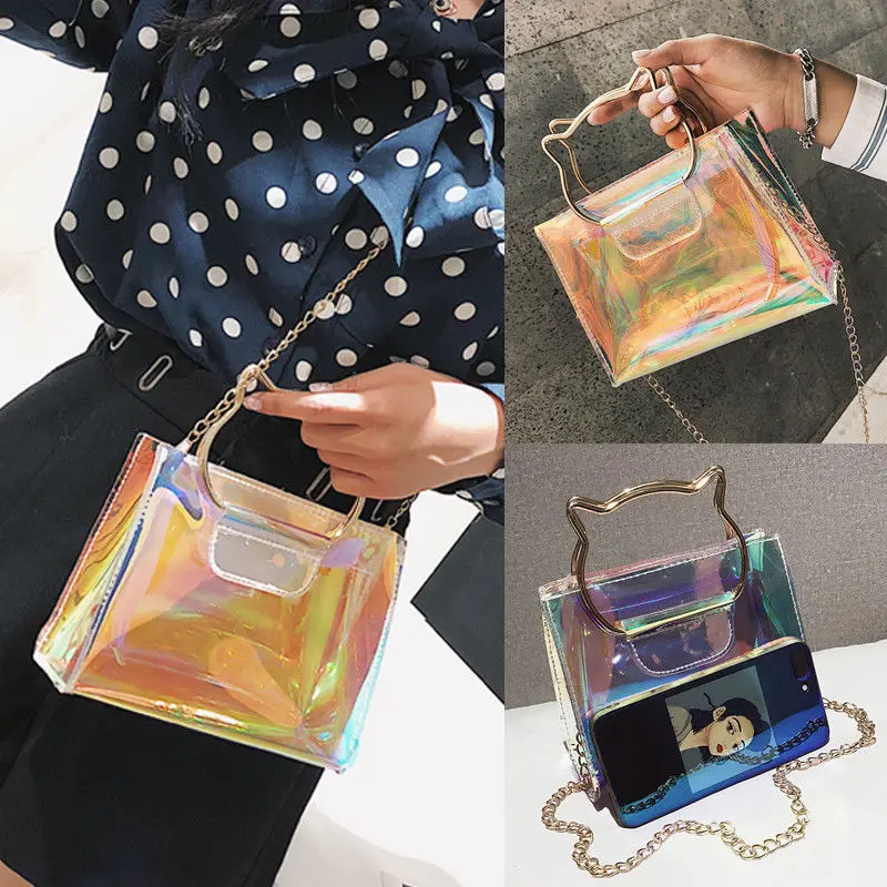 Новые дешевые мини женские сумки на плечо сумка-мессенджер сумка-тоут лазерная