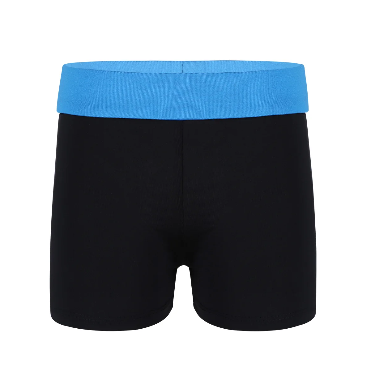 FEESHOW Дети Высокое качество широкий эластичный пояс мальчик-вырезать Activewear Шорты для йоги для спорта гимнастические тренировки девушка шорты для танцев - Цвет: Sky Blue Black