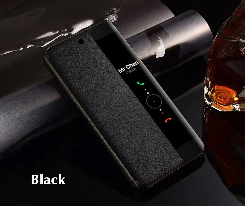 Чехол из искусственной кожи+ Жесткий чехол с окошком для Huawei P10 P20 P30 Pro lite Mate 20 Lite Mate 30 Pro функциональный чехол для телефона