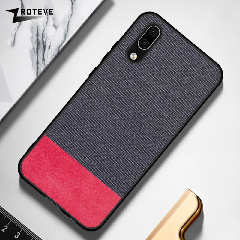 Чехол для Huawei P20 Lite ZROTEVE Мягкий ТПУ Край холст задняя крышка Ткань чехол Pro