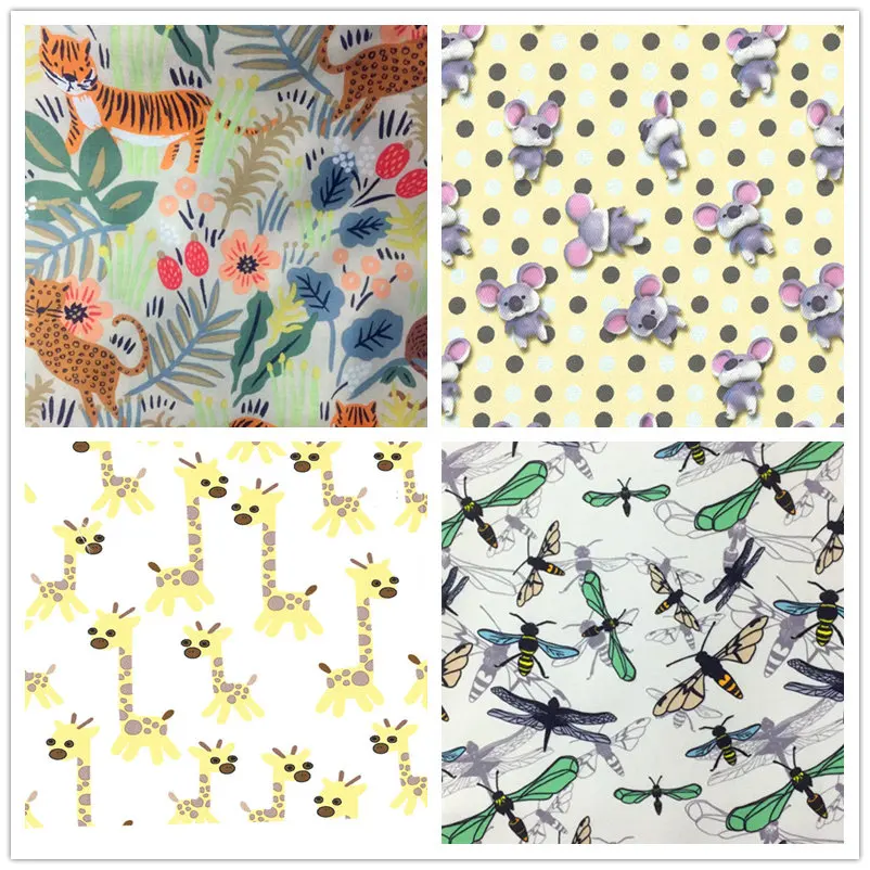 145*45 см картонная ткань с принтом водонепроницаемая хлопчатобумажная для