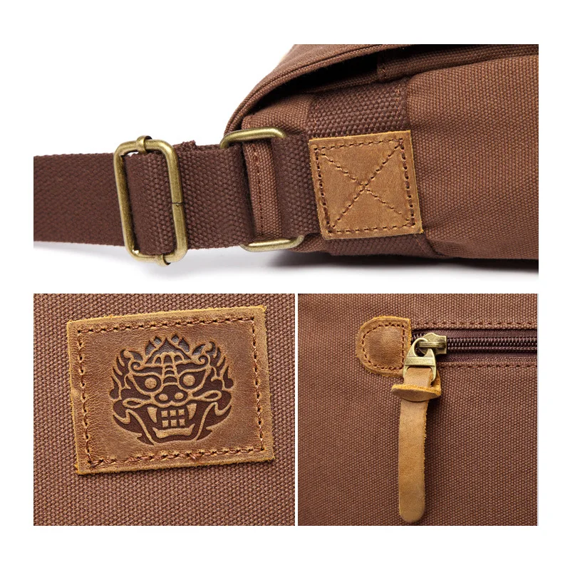 Augur мужская сумка-мессенджер холщовые мужские сумки дорожные на плечо Винтажный