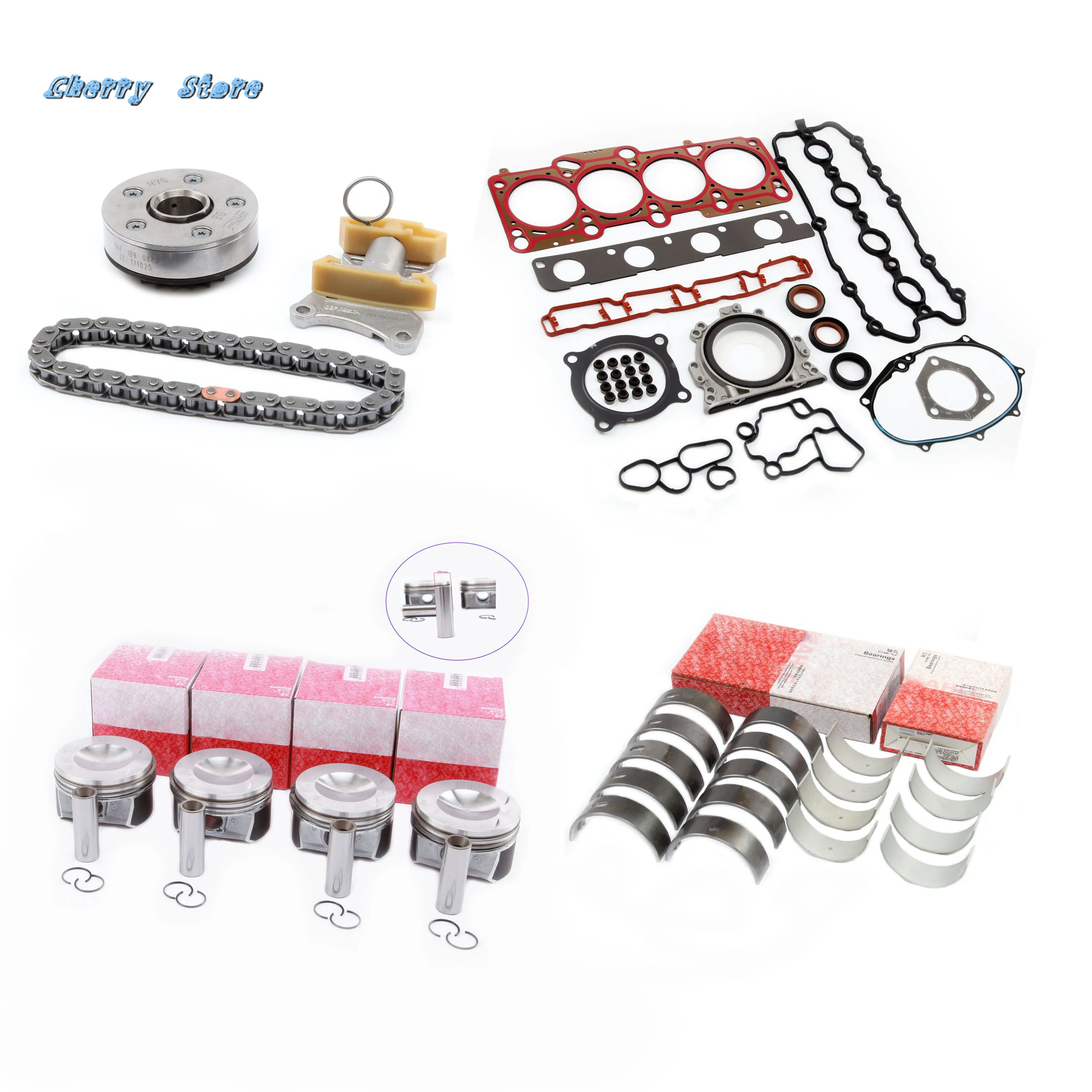 Новый комплект для ремонта поршневых колец двигателя 06F109088G VW Golf Passat Jetta Skoda Audi A3 A4