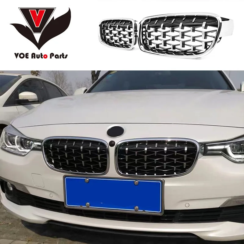 F30 F31 Алмазный Стиль ABS хромированный автомобильный Стайлинг передний гоночный
