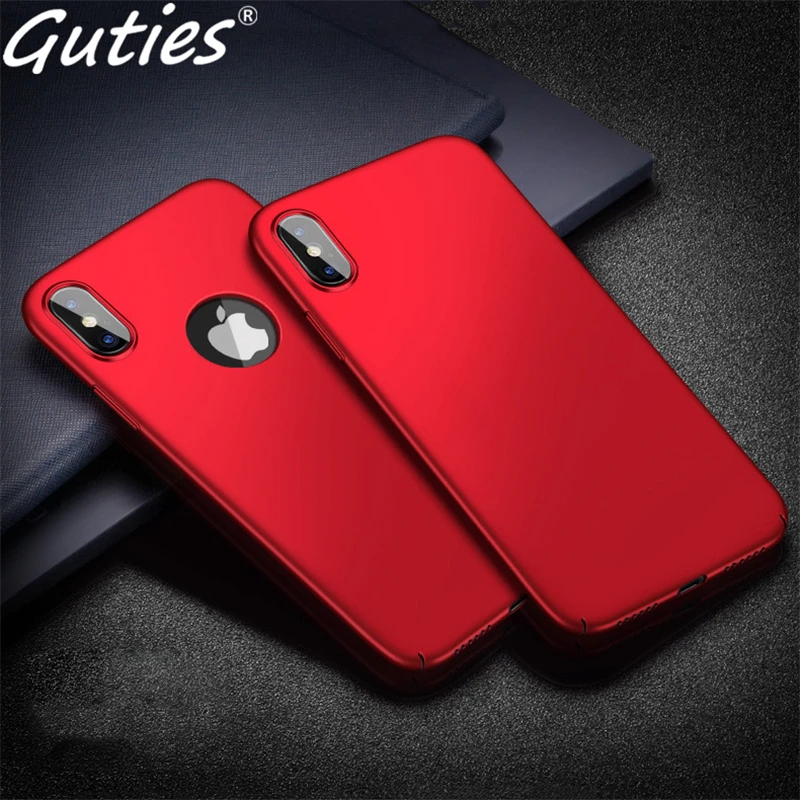 Guties ультра тонкий жесткий ПК чехол для телефона iPhone 6 6S 7 8 Plus матовый простой iPhone7 X