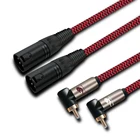 Hi-Fi аудиокабель 2 XLR на 2 угла RCA для усилителя микшера консоли Двойной RCA на двойной XLR 3-контактный экранированный кабель 1 м 2 м 3 м 5 м 8 м 10 м