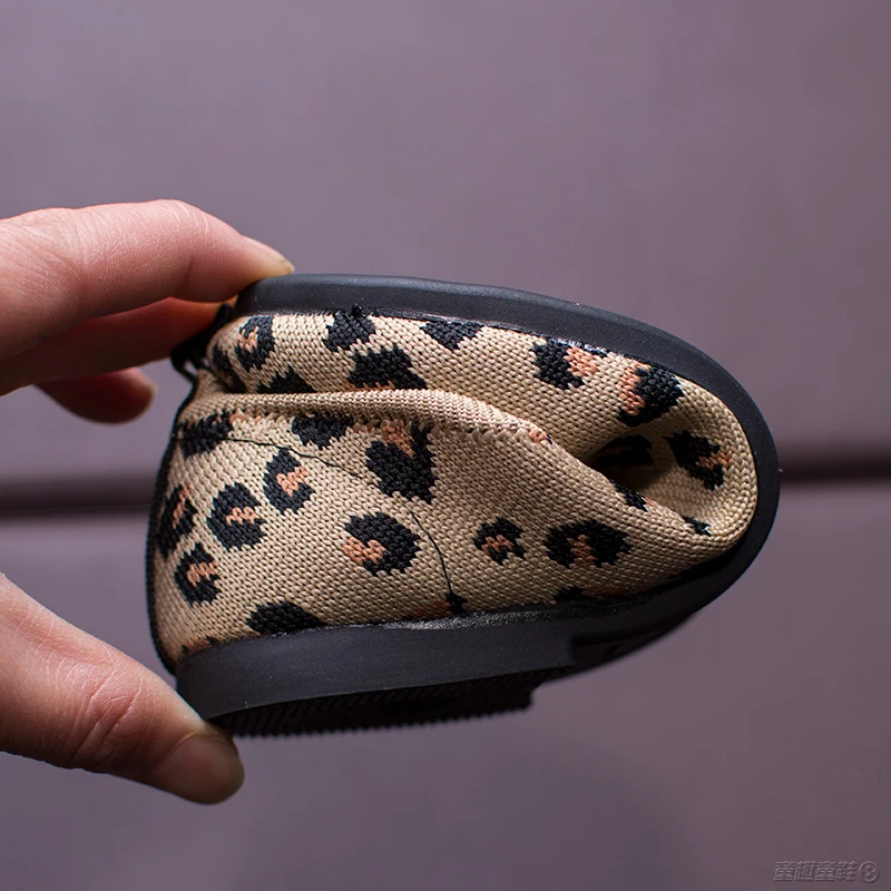 

Princess Kids knitting Shoes For Girls Round Toe Flower Children Flats Comfort Boat Shoes Girl Leather Shoes KS204