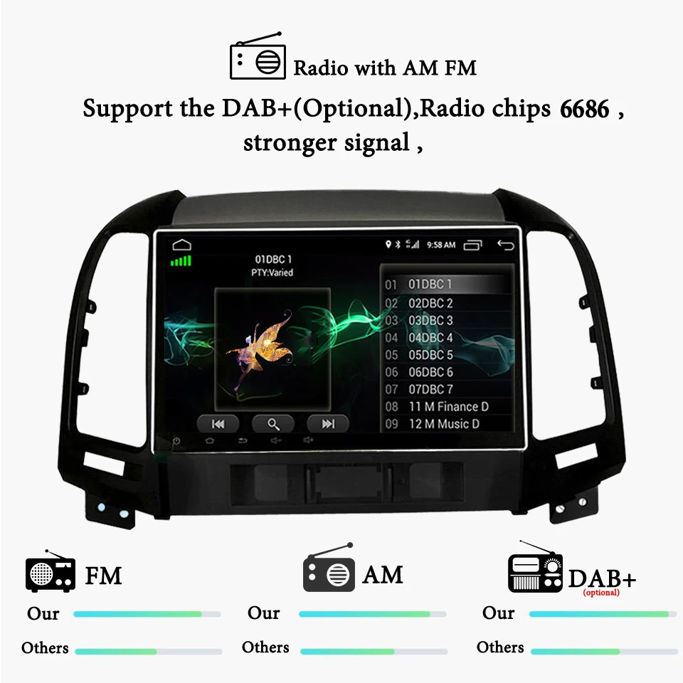 9-дюймовый автомобильный мультимедийный плеер DSP на Android 10 0 с GPS Навигатором для