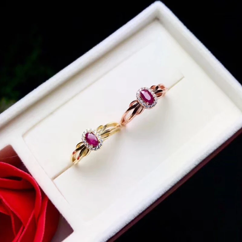 Ювелирные изделия colife 925 Серебряное кольцо с рубином для помолвки 0.4ct натуральное мрубиновое серебряное кольцо Sterlinmg серебро Рубин Ювелирные изделия подарок для девочки