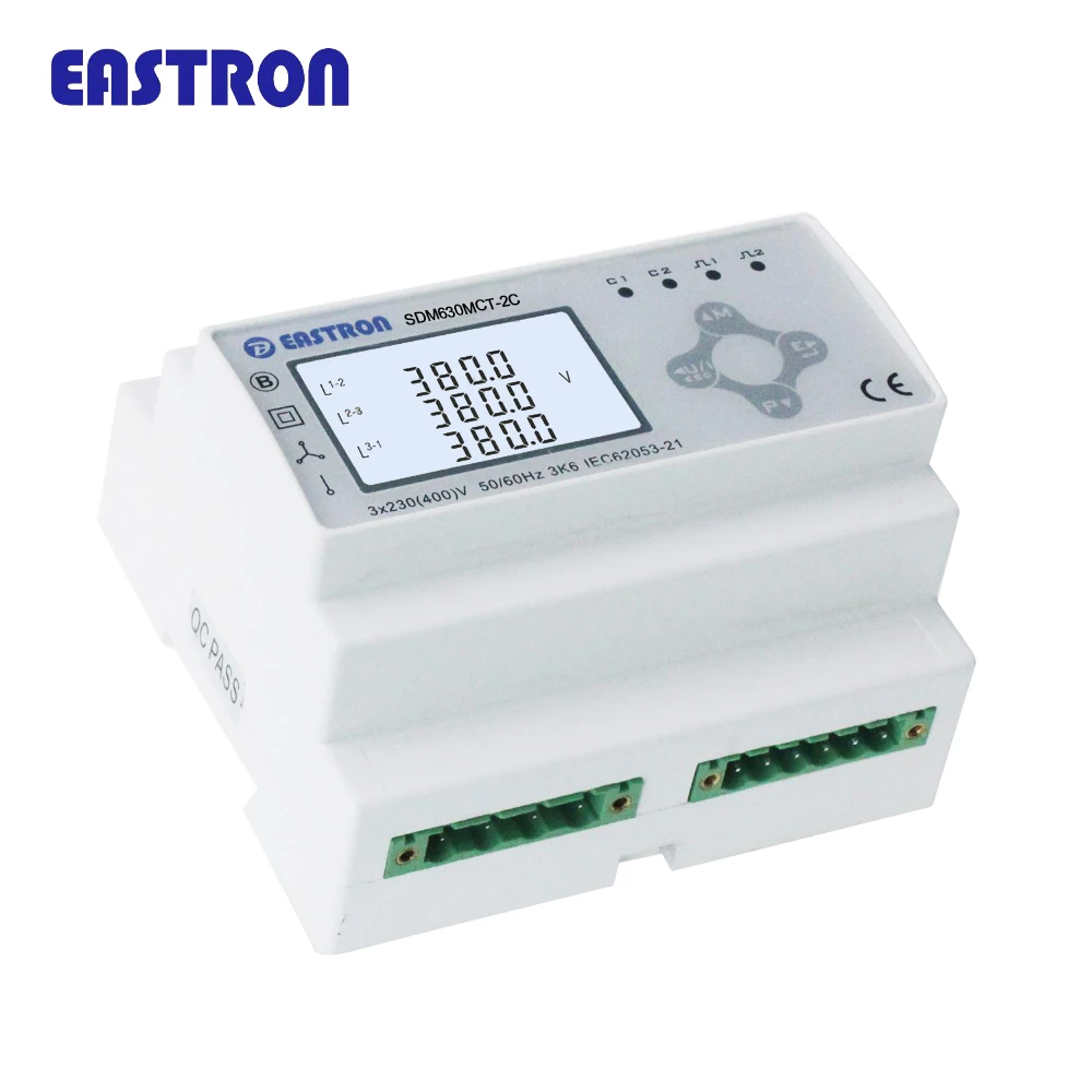 SDM630 CT-2C 1A или 5A CT подключенный двухвходной Многофункциональный измеритель