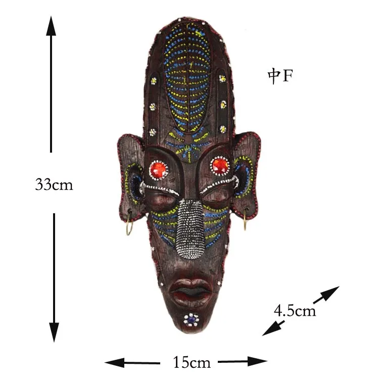 3D Creative Resin Crafts African Mask Small Wall Mural Bar Home Decoration Entrance Hangings Retro Folk Art | Дом и сад