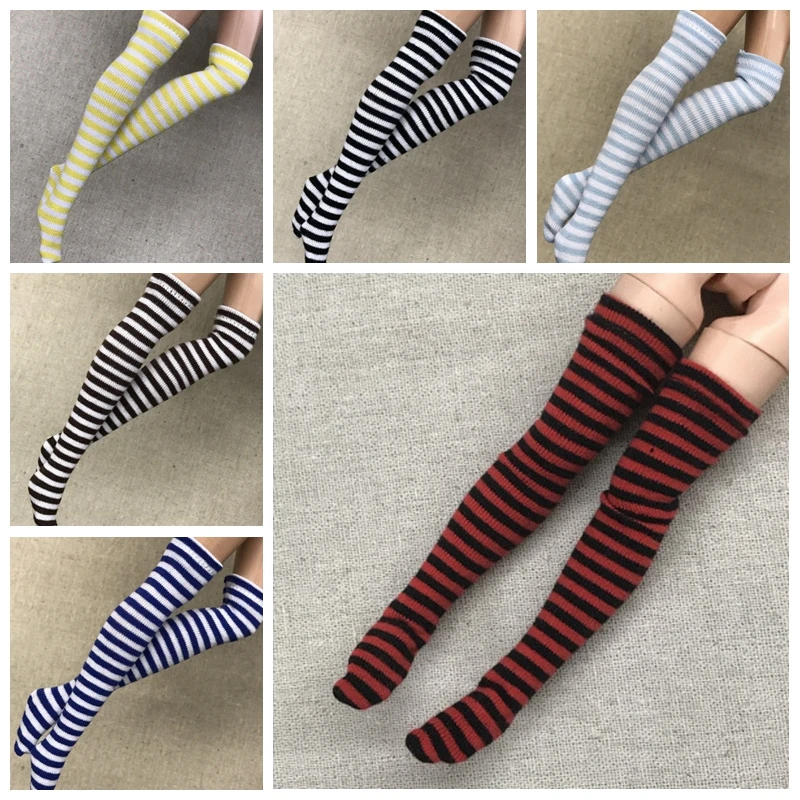 1 пара 1/6 кукольных полосок Blyth sosing для кукол носки одежда аксессуары (подходит Azone