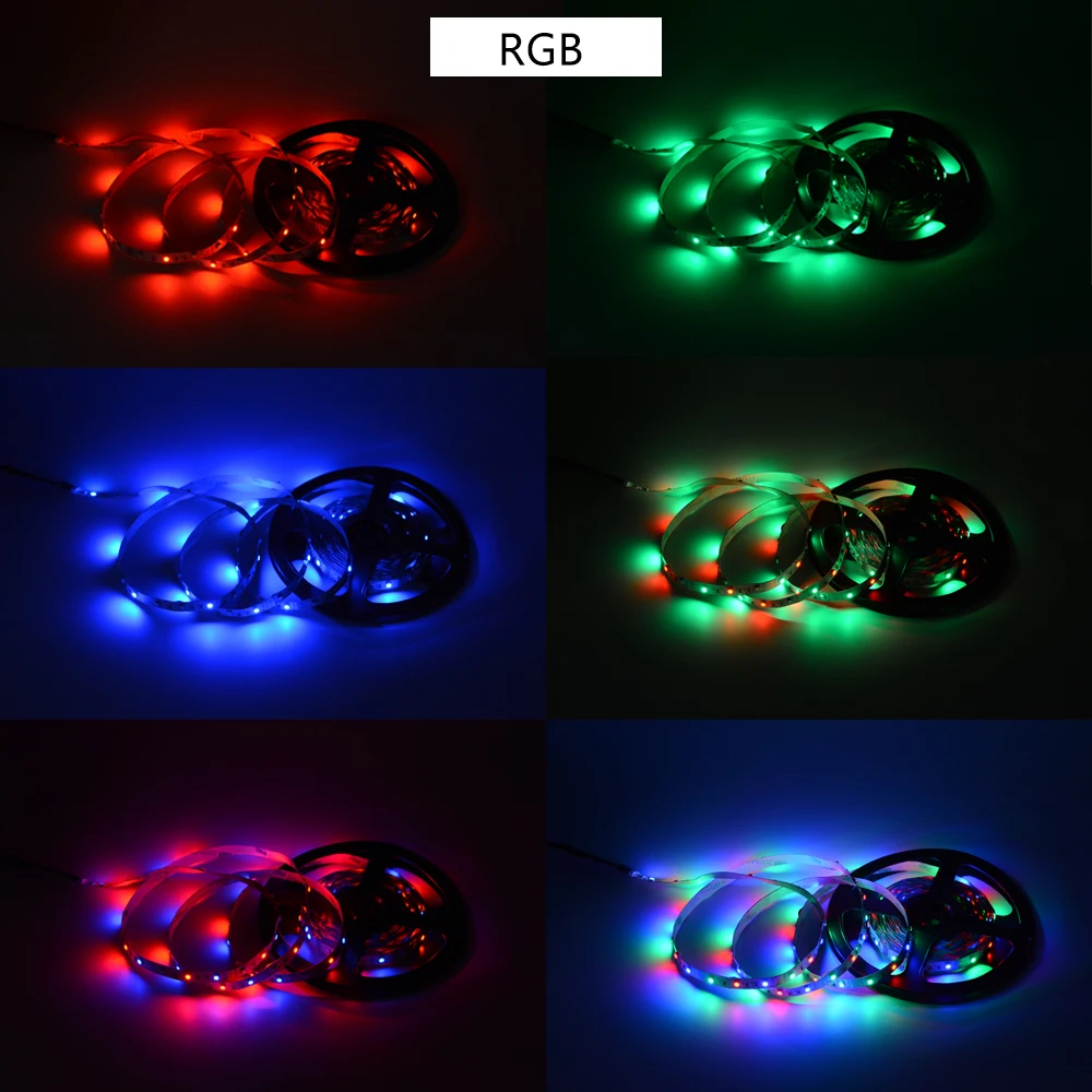 Светодиодная лента 5 в RGB с питанием от USB декоративная лампа 60 светодиодов/м 2835 SMD